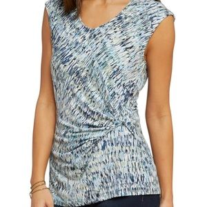Nic and Zoe Short Sleeve Printed Top